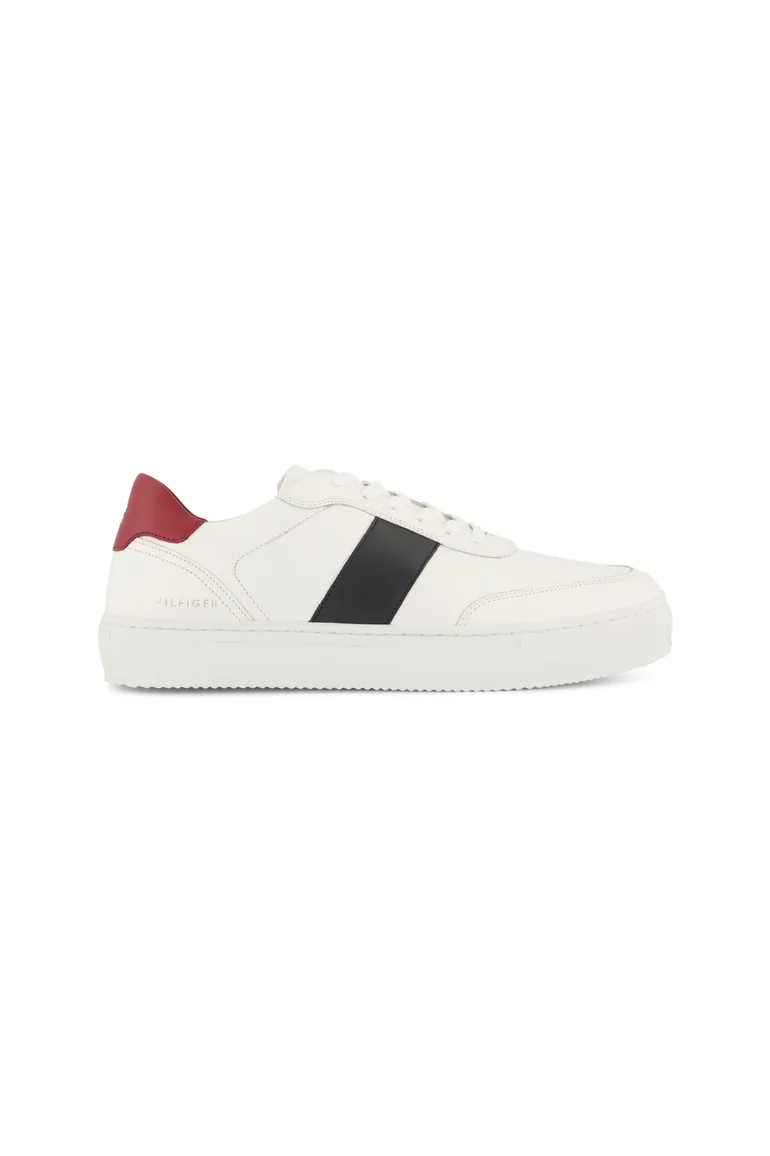 Tommy Hilfiger sneakers wit effen leer