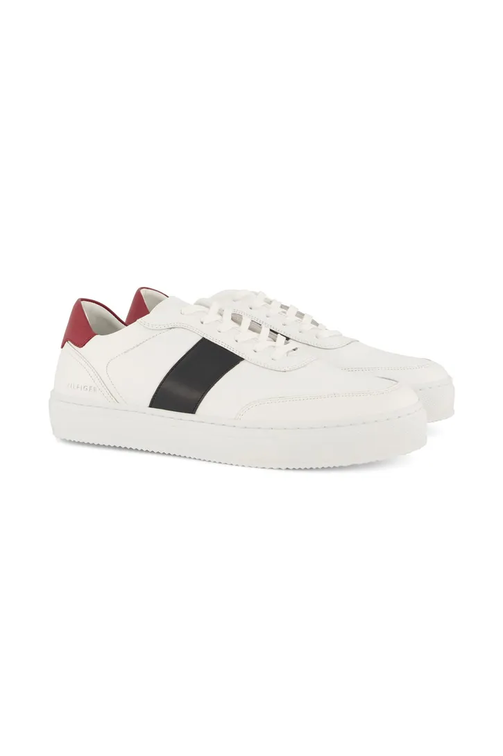 Tommy Hilfiger sneakers effen leer wit