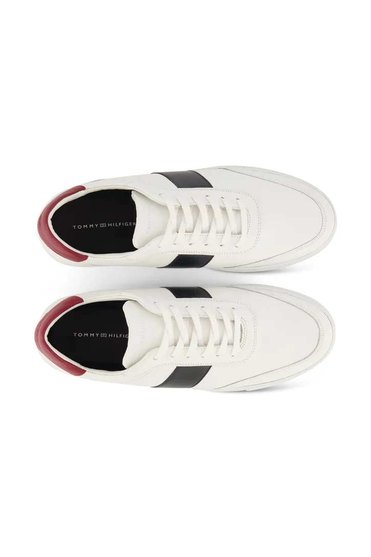 Tommy Hilfiger sneakers effen leer wit