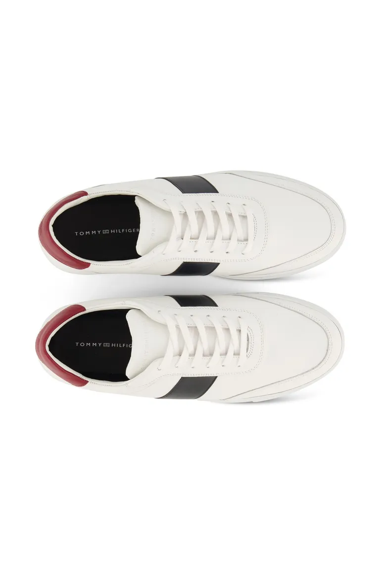 Tommy Hilfiger sneakers wit effen leer