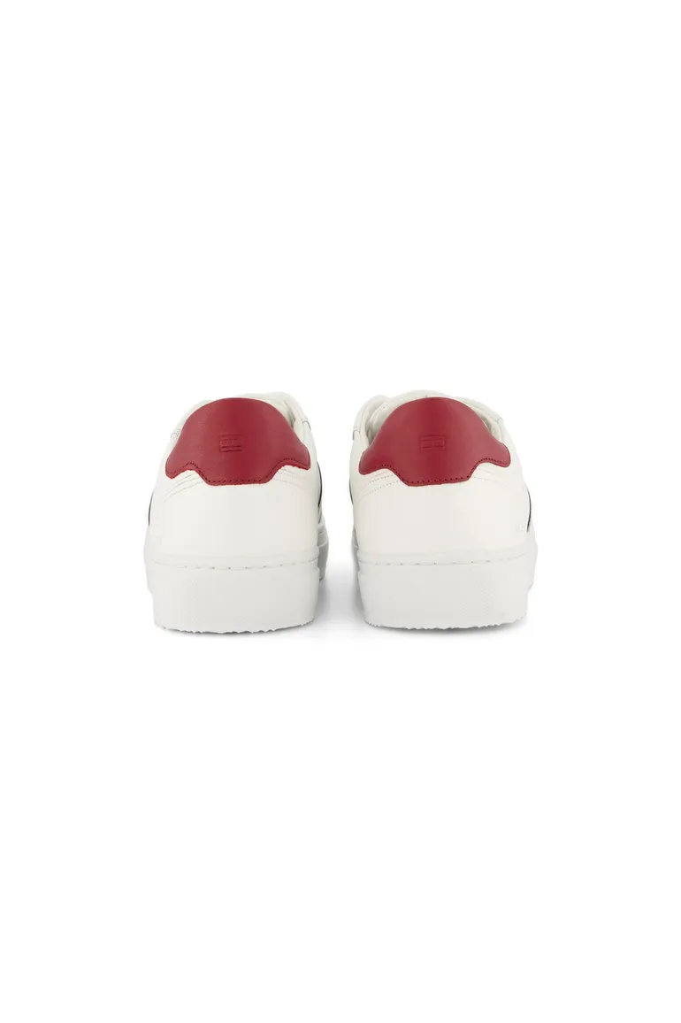Tommy Hilfiger sneakers wit effen leer