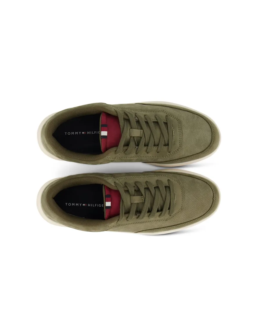 Tommy Hilfiger sneakers groen effen leer