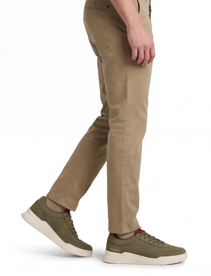 sneakers Tommy Hilfiger effen leer groen