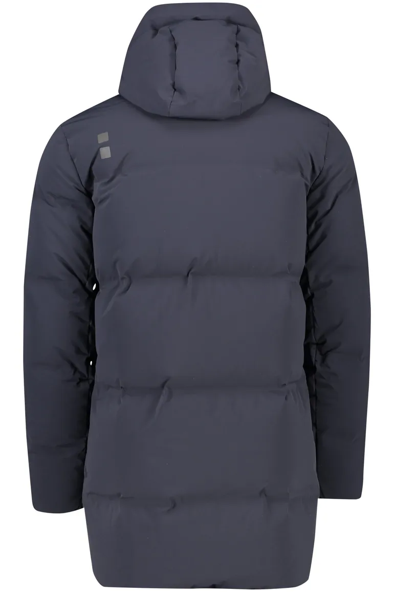 UBR winterjas halflang donkerblauw effen rits + knoop normale fit