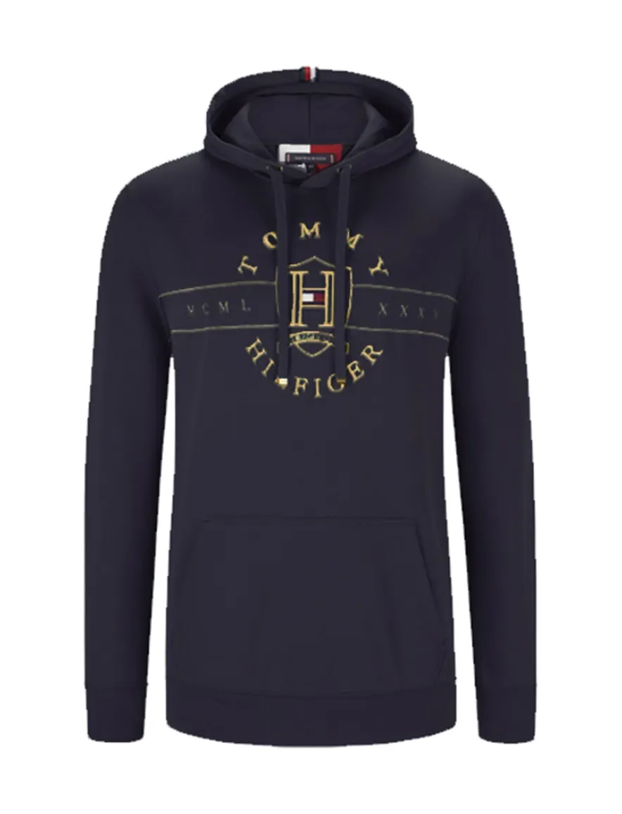Tommy Hilfiger hoodie donkerblauw opdruk