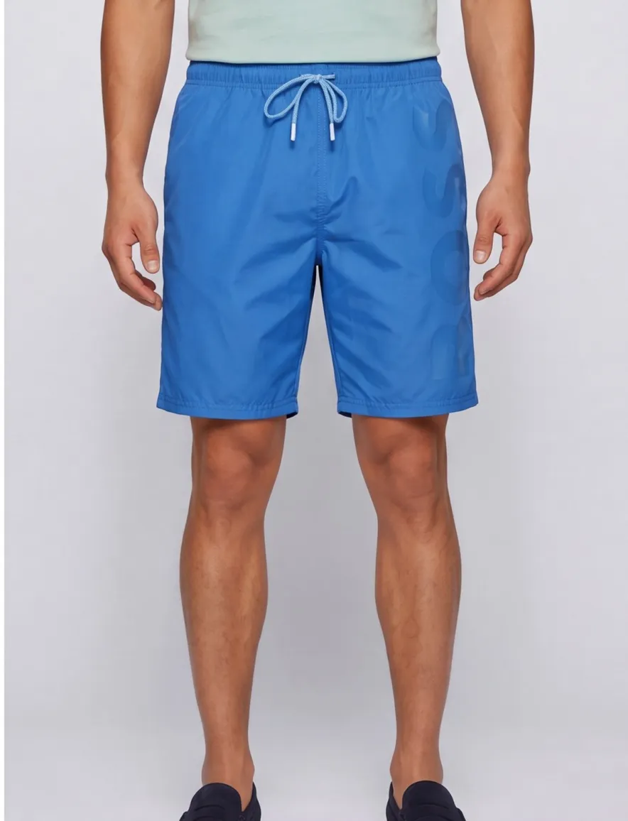Boss zwemshort Orca effen blauw