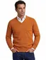 William Lockie trui oranje effen wol v-hals