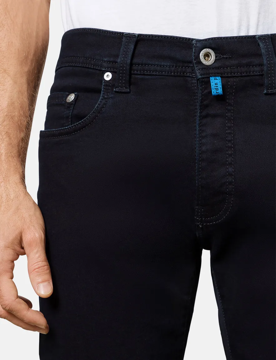 Jeans donkerblauw Pierre Cardin katoen Tapered fit