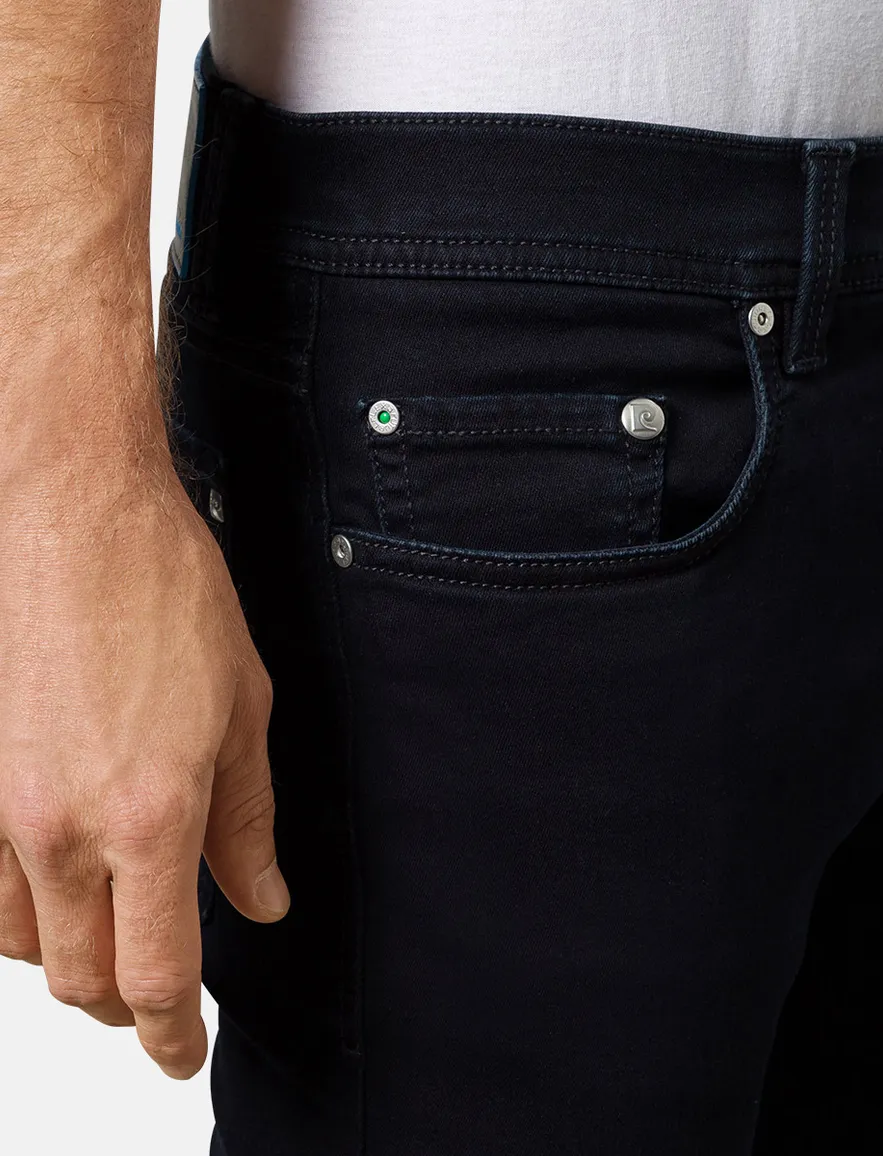 Jeans donkerblauw Pierre Cardin katoen Tapered fit