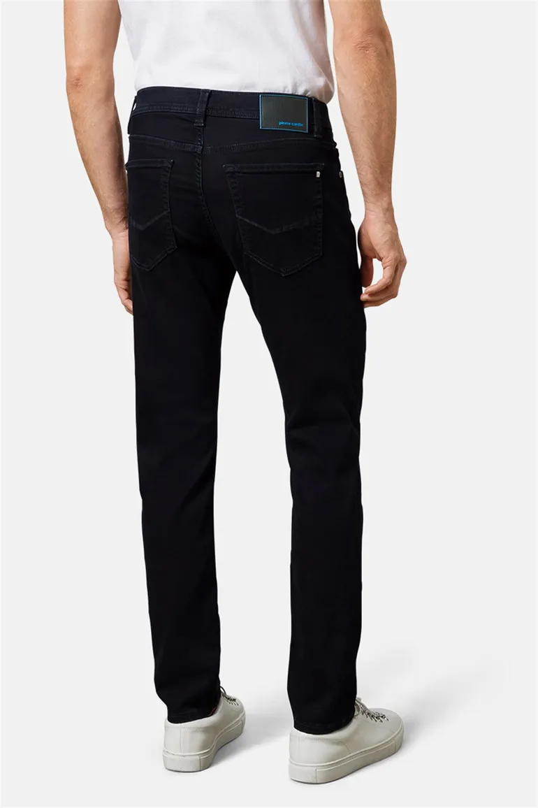 Jeans donkerblauw Pierre Cardin katoen Tapered fit