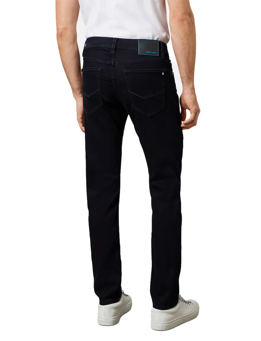 Jeans donkerblauw Pierre Cardin katoen Tapered fit