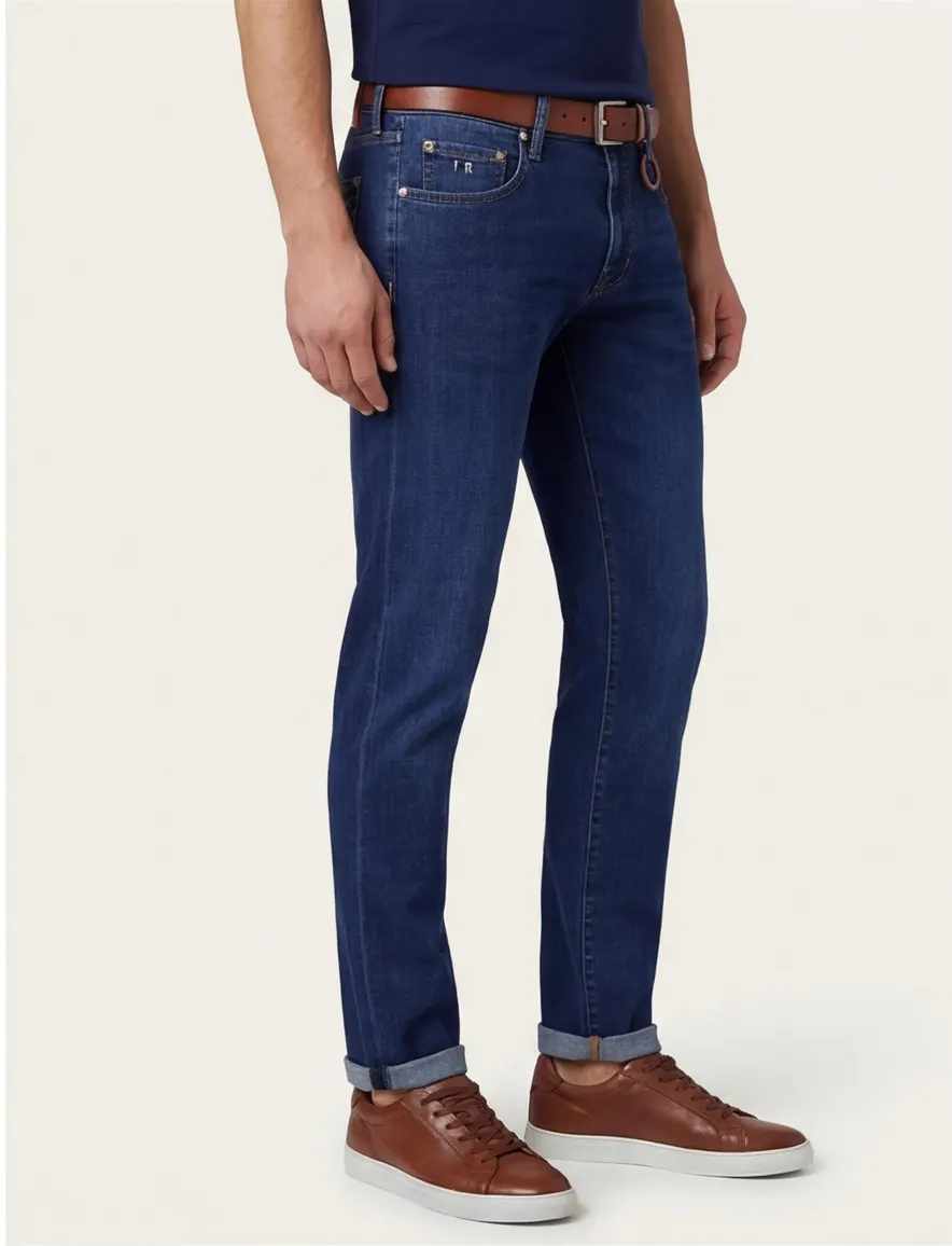 Pierre Cardin Lyon Tapered 5-pocket jeans blauw