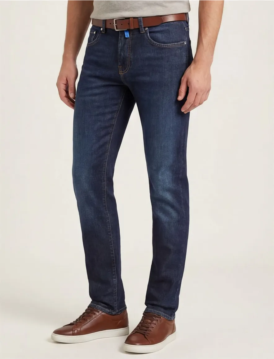Pierre Cardin Lyon Tapered 5-pocket jeans blauw