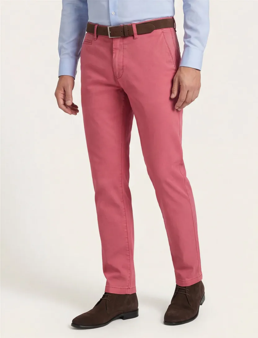 Gardeur Benny Modern fit roze chino