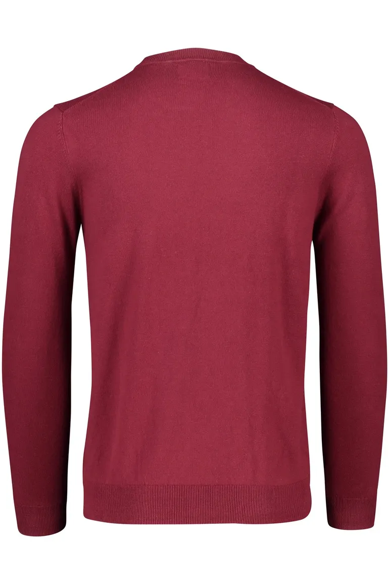 trui Superdry bordeaux effen katoen ronde hals