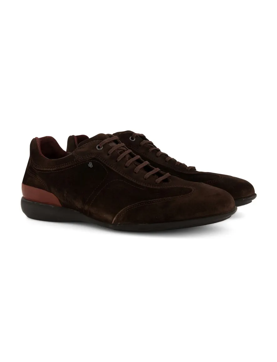 Sneakers Floris van Bommel effen suède bruin