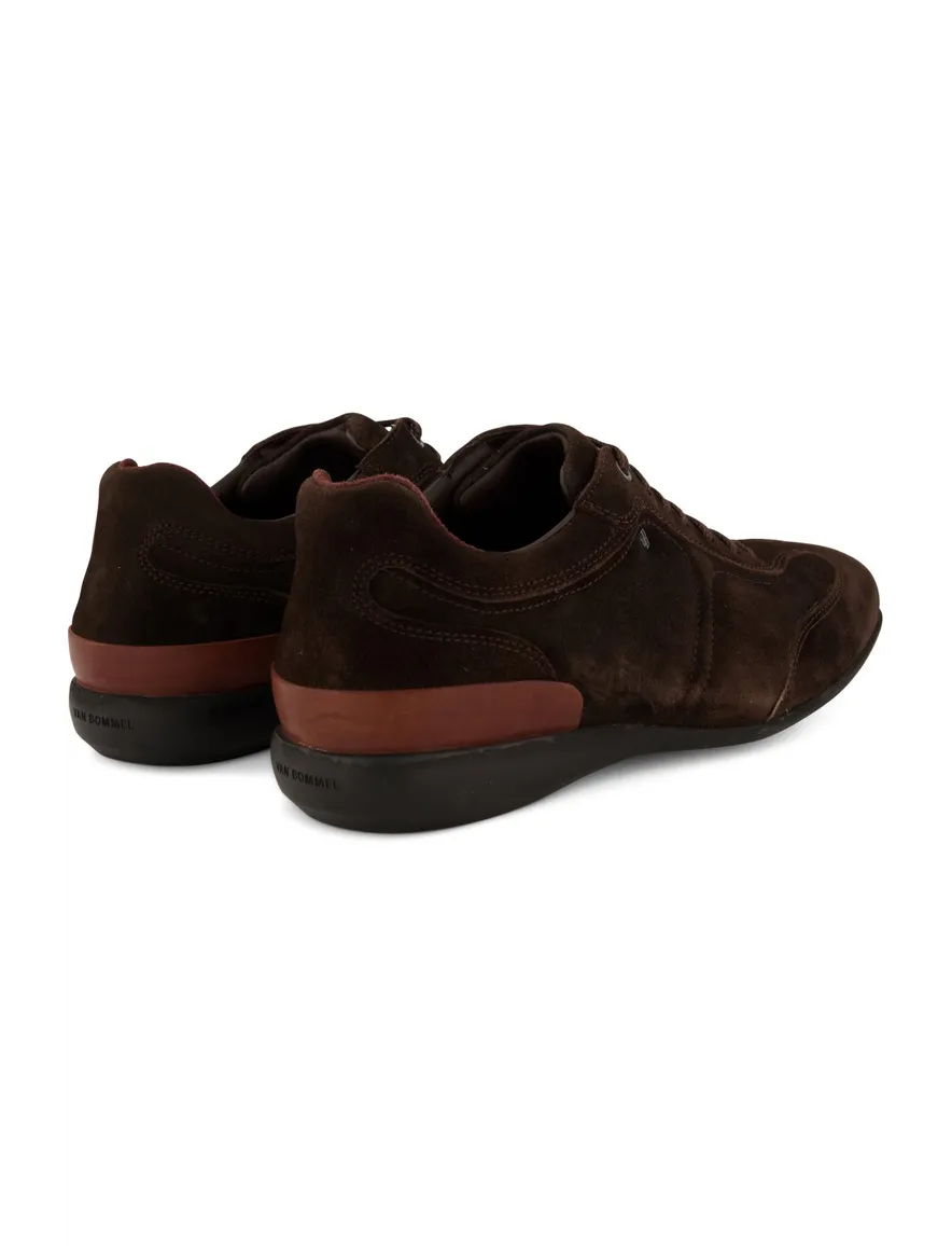 Sneakers Floris van Bommel effen suède bruin