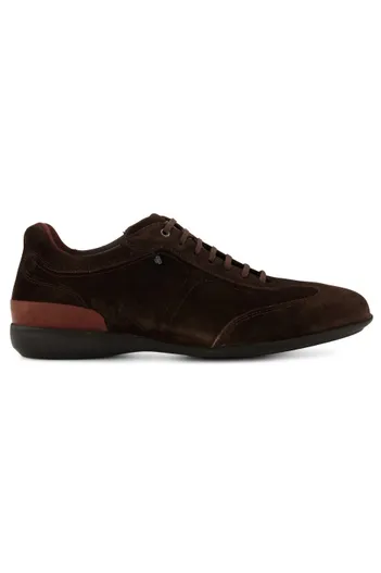 Floris van Bommel Floris van Bommel sneakers bruin effen suède laag model