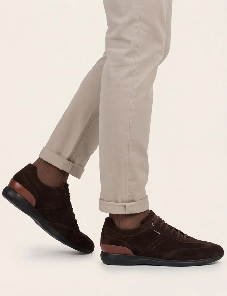 Floris van Bommel schoenen donkerblauw effen suede