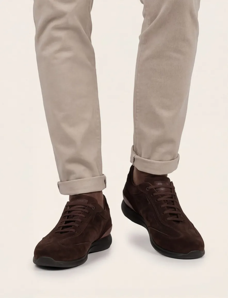 Floris van Bommel schoenen donkerblauw effen suede