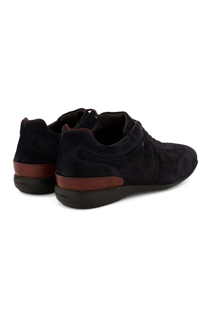 Floris van Bommel schoenen effen suede donkerblauw