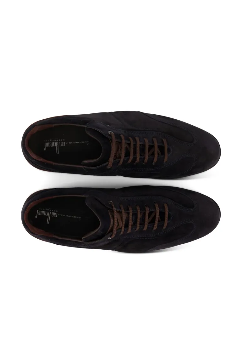 Floris van Bommel schoenen donkerblauw effen suede