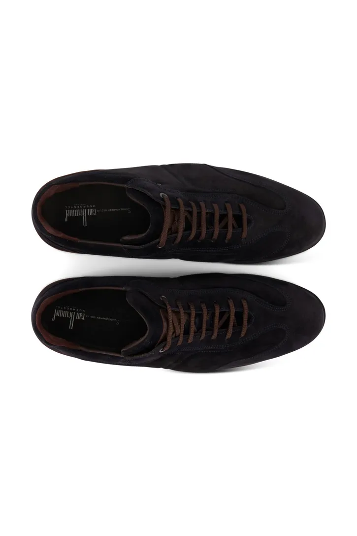 Floris van Bommel schoenen effen suede donkerblauw