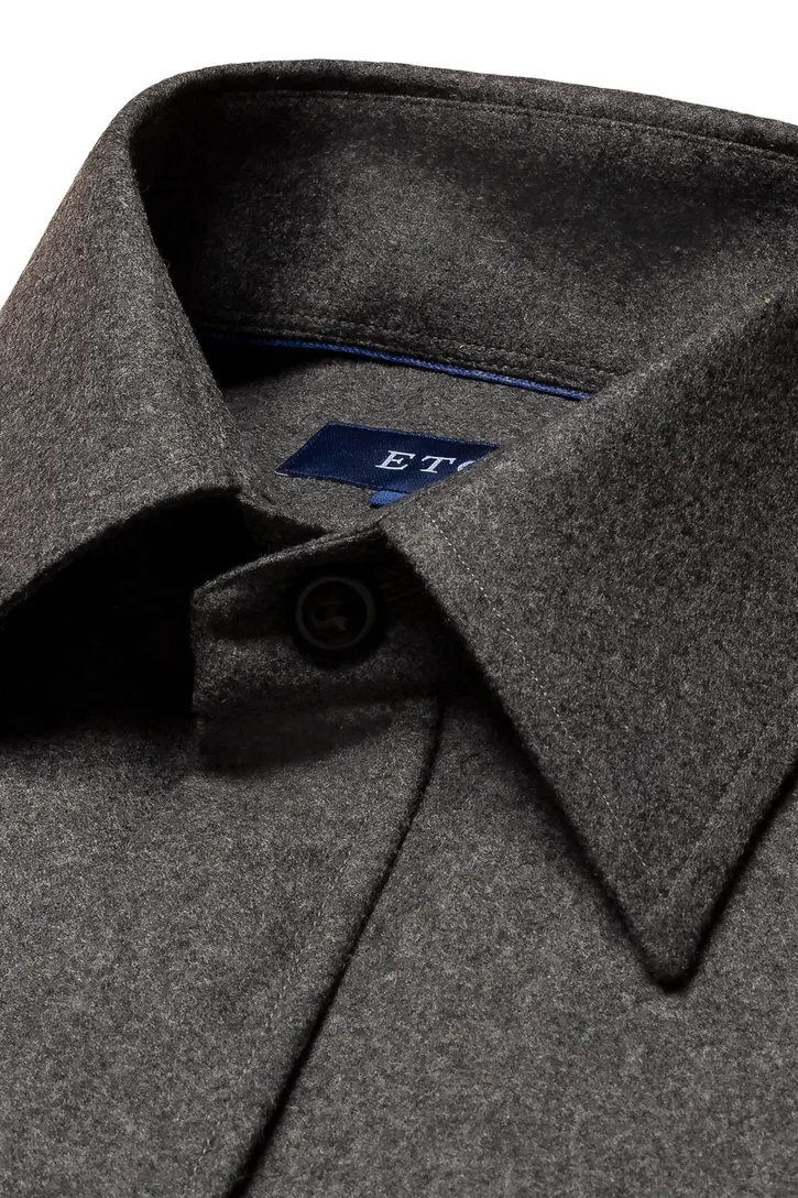 Eton vest grijs effen