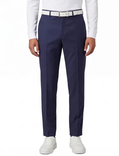 Dressler Dressler pantalon mix en match donkerblauw wol