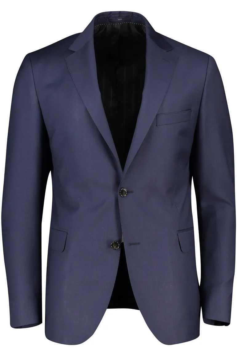 Wollen Dressler colbert donkerblauw effen slim fit