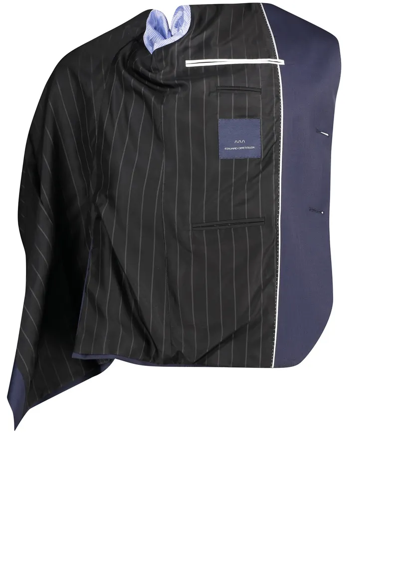 Wollen Dressler colbert donkerblauw effen slim fit