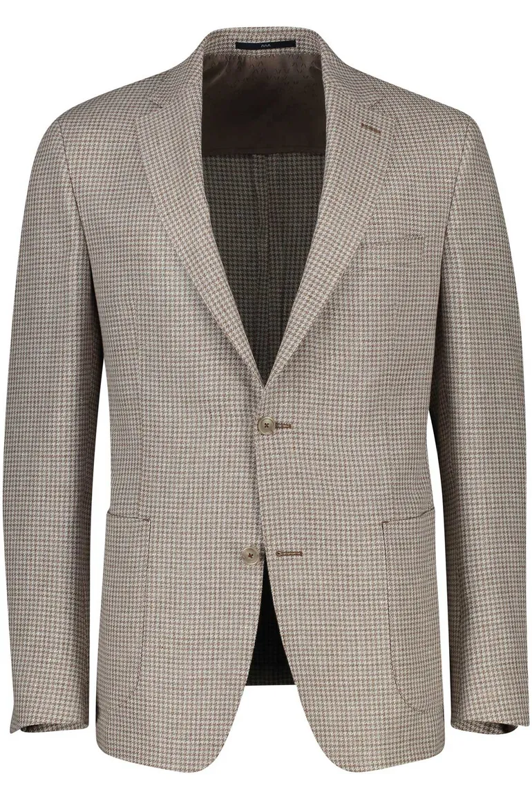 Dressler colbert beige gemêleerd linnen normale fit