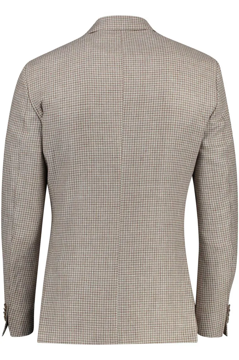 Dressler colbert beige gemêleerd linnen normale fit