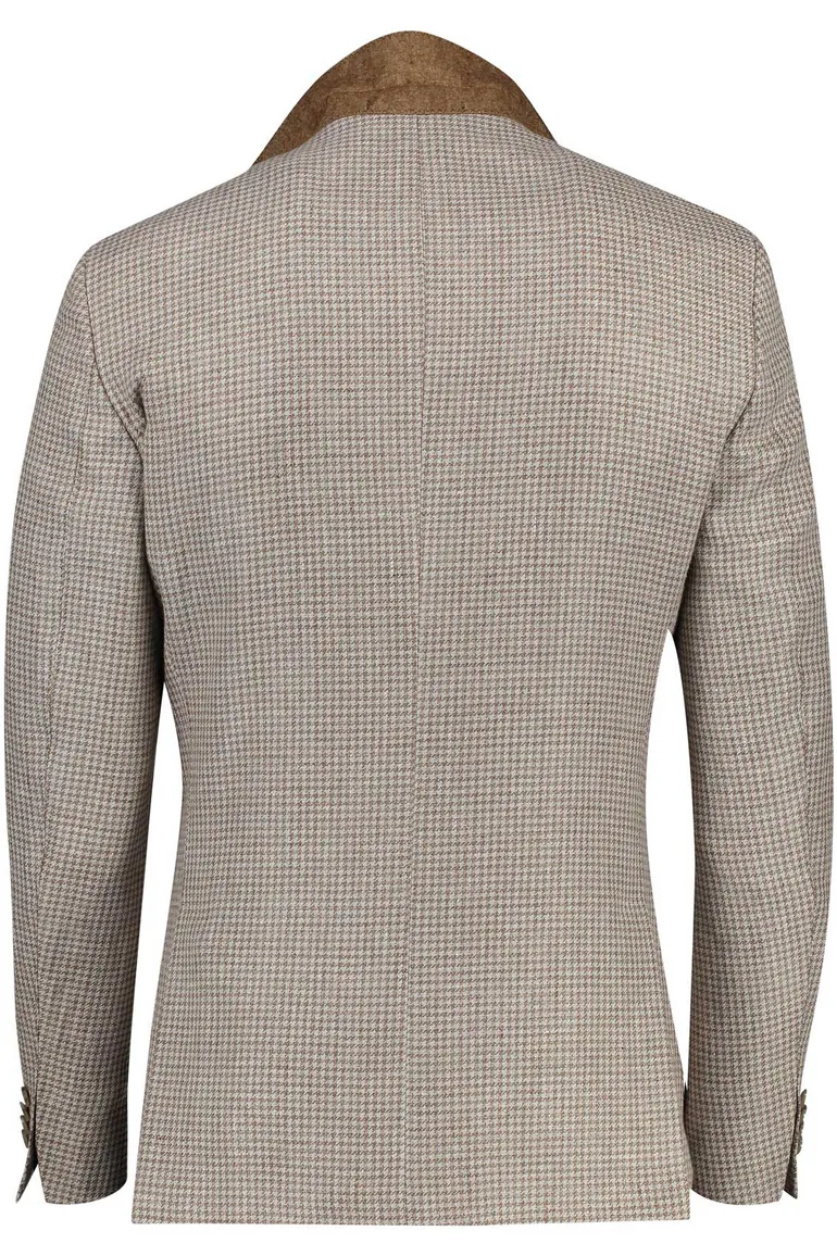 Dressler colbert beige gemêleerd linnen normale fit