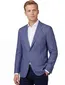 Blauw geruit linnen Dressler colbert normale fit herenmode