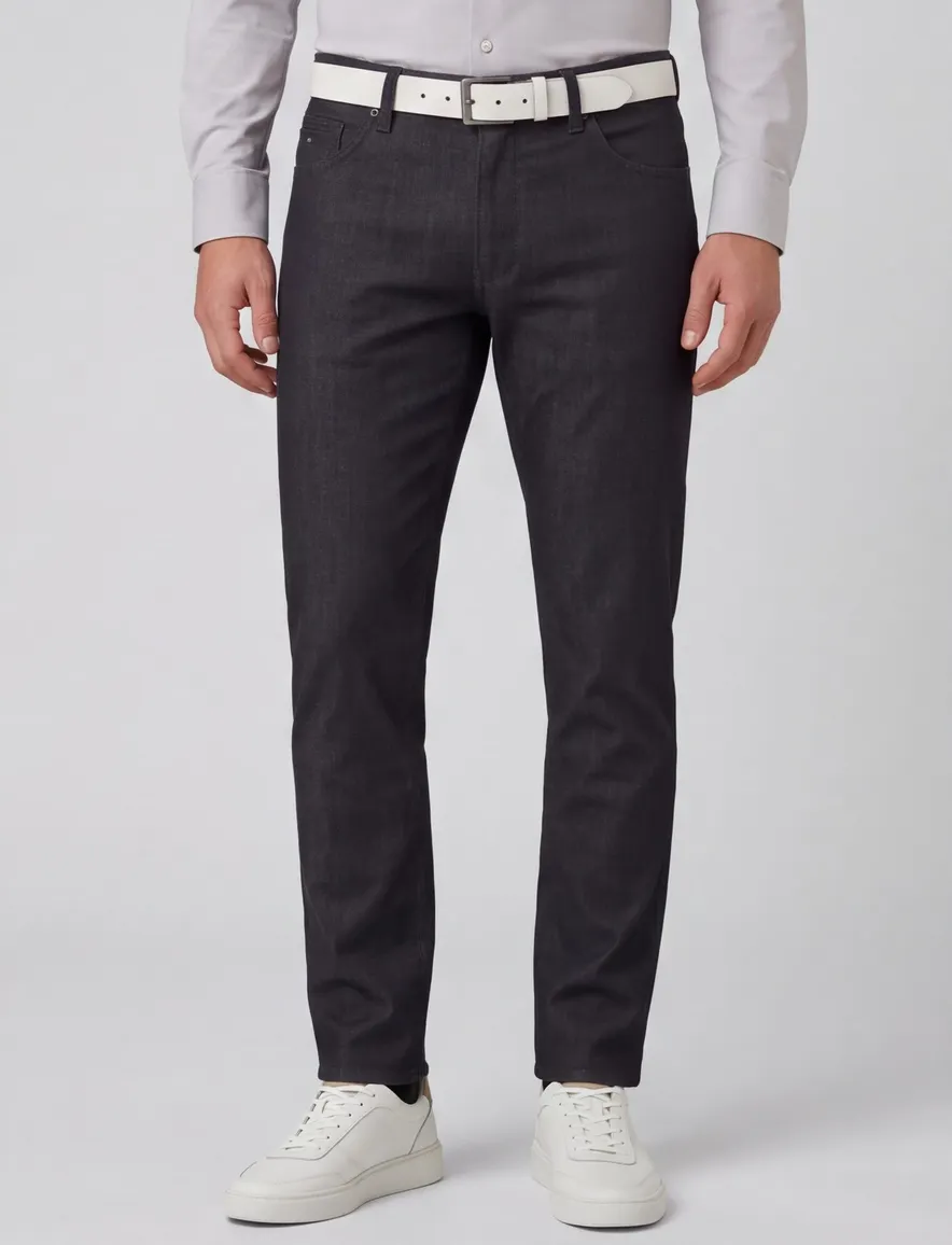 Brax jeans zwart gemêleerd katoen