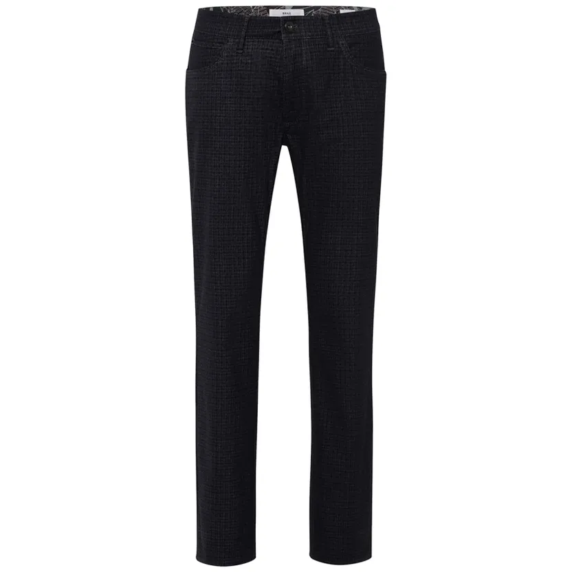 Brax 5-pocket pantalon donkerblauw gemêleerd slim fit