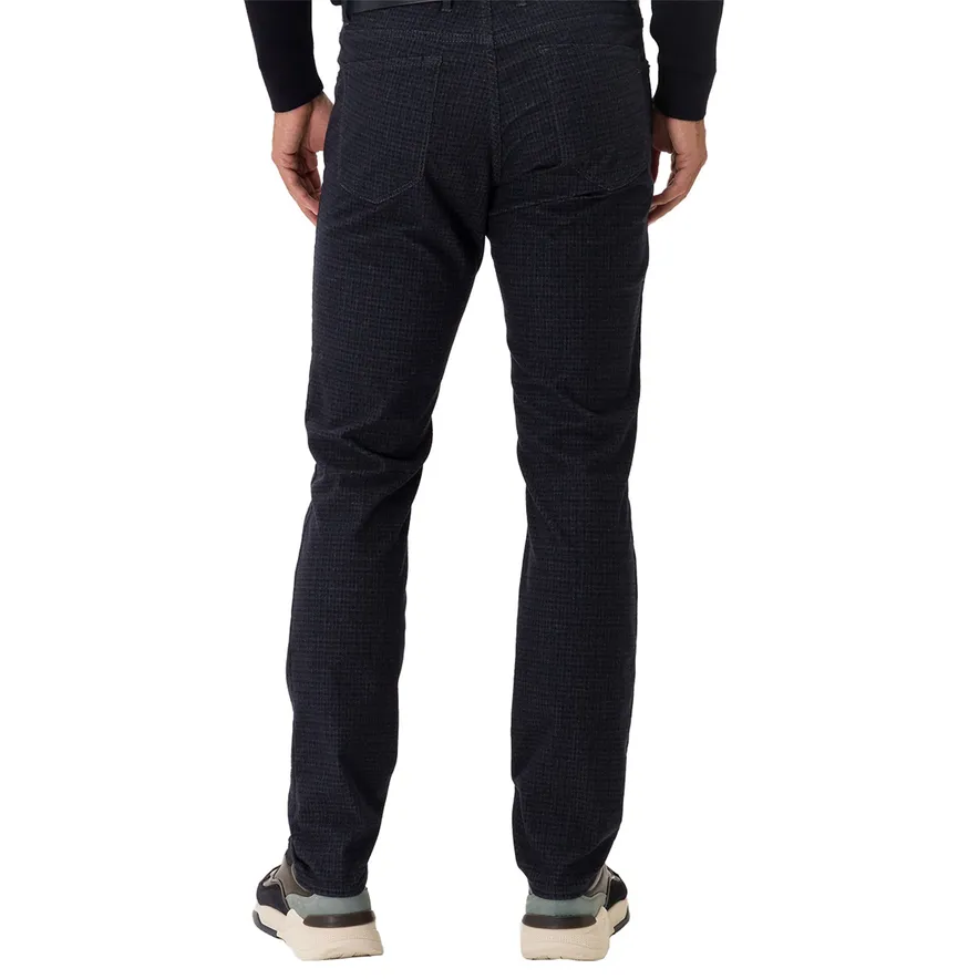Brax 5-pocket pantalon donkerblauw print