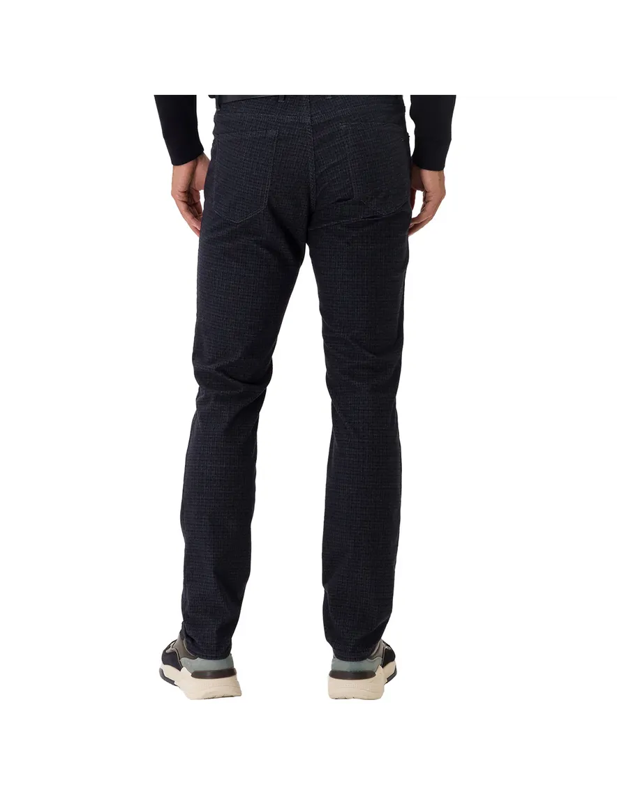 Brax 5-pocket pantalon donkerblauw print
