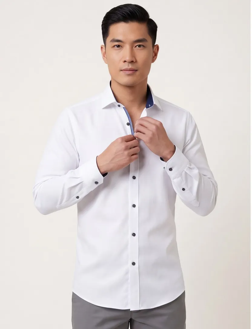 Witte Olymp business overhemd extra slim fit katoen