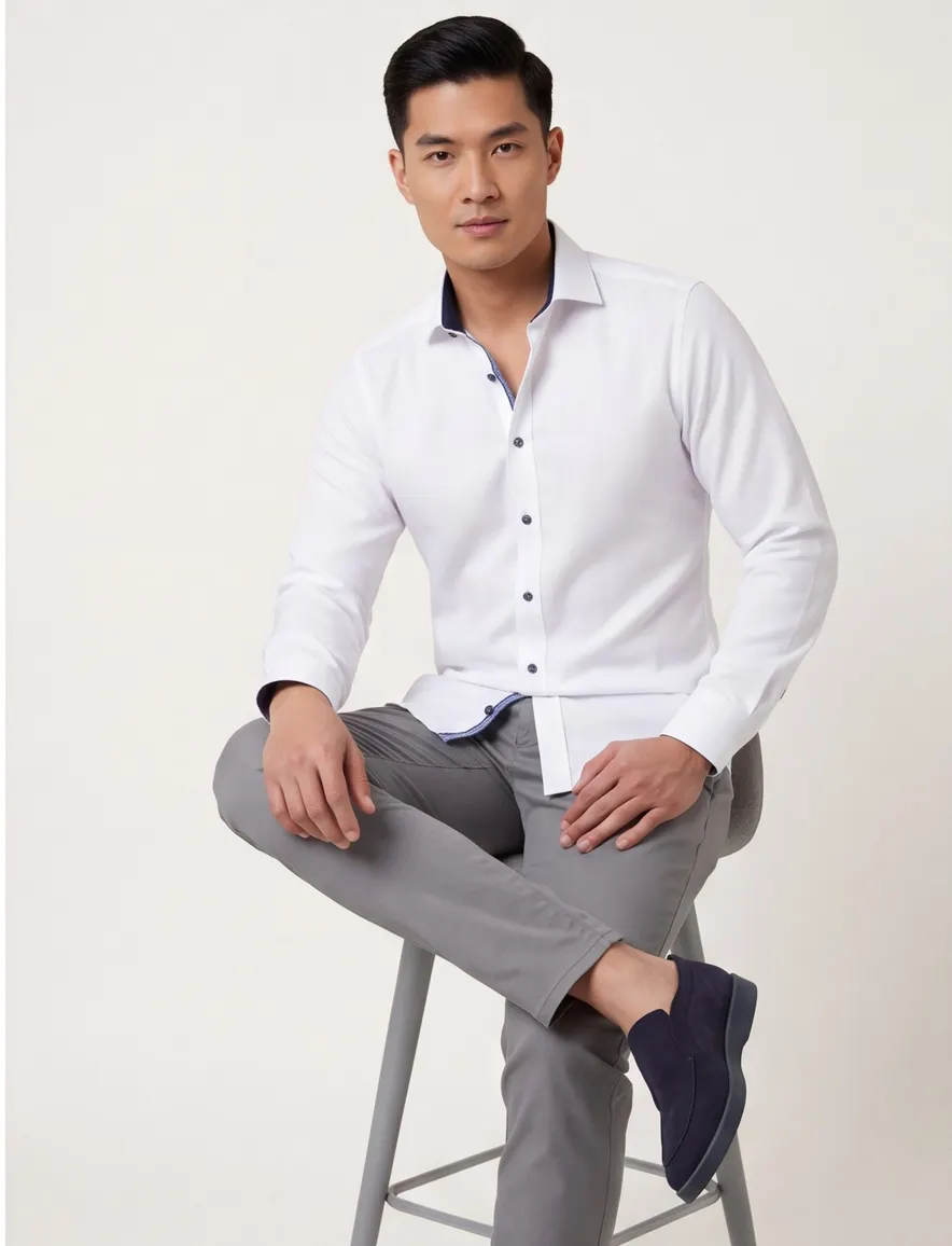 Olymp business overhemd extra slim fit wit uni