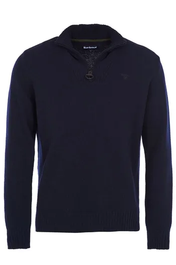 Barbour Barbour trui wol opstaande kraag blauw