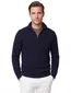 Barbour half zip trui donkerblauw wol gebreid