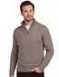 Barbour trui opstaande kraag beige effen merinowol