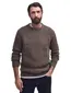 Barbour beige trui ronde hals lamswol