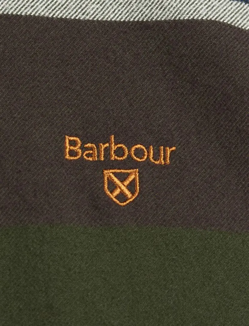 Katoenen Barbour casual groen geruit overhemd normale fit