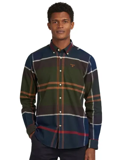 Barbour Katoenen Barbour casual overhemd normale fit groen geruit