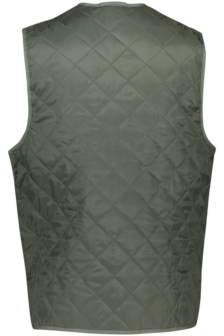 Barbour bodywarmer groen effen rits
