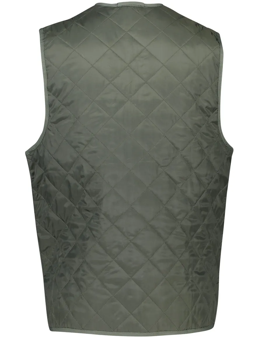 Barbour bodywarmer groen effen rits