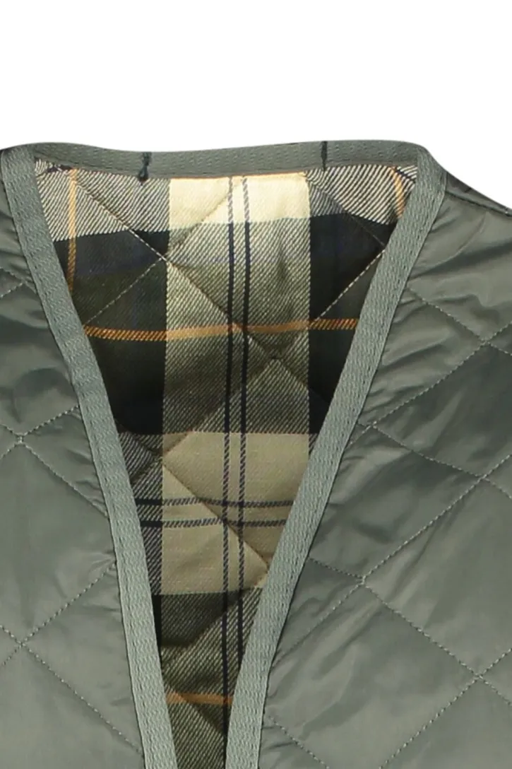 Barbour bodywarmer groen effen rits